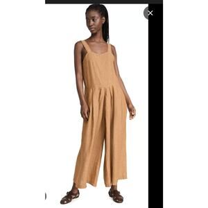 Rachel Comey Costello Linen Jumpsuit in Wheat Size: S